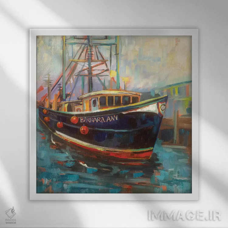 تابلو دکوراتیو باربارا آن اثر ژانت ورتنتس - نمای قابدار سفید