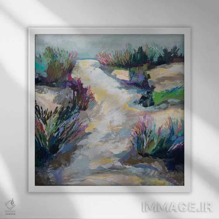 تابلو دکوراتیو نسیم تابستانی اثر ژانت ورتنتس - نمای قابدار سفید