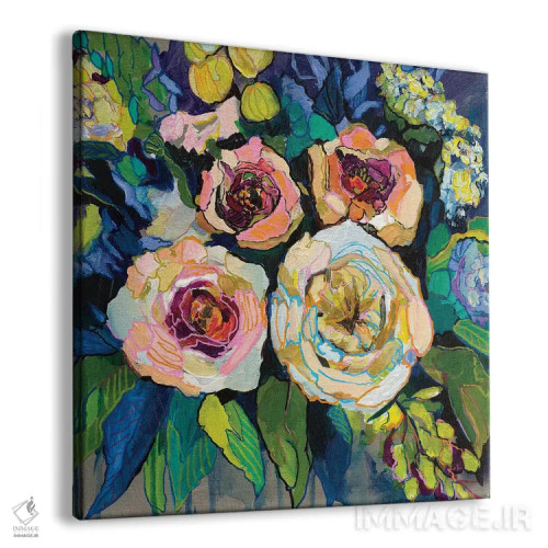 تابلو انتزاعی باغ گل صدتومانی اثر ژانت ورتنتس - نمای پرسپکتیو محصول