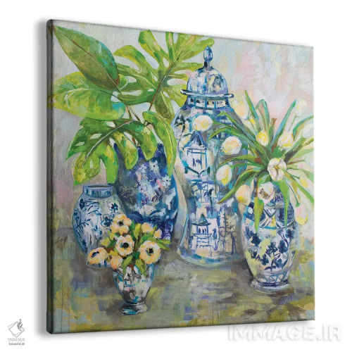 تابلو انتزاعی زنجبیل بهاری اثر ژانت ورتنتس - نمای پرسپکتیو محصول