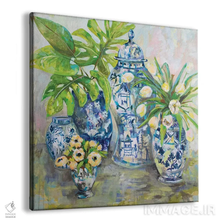 تابلو انتزاعی زنجبیل بهاری اثر ژانت ورتنتس - نمای پرسپکتیو محصول