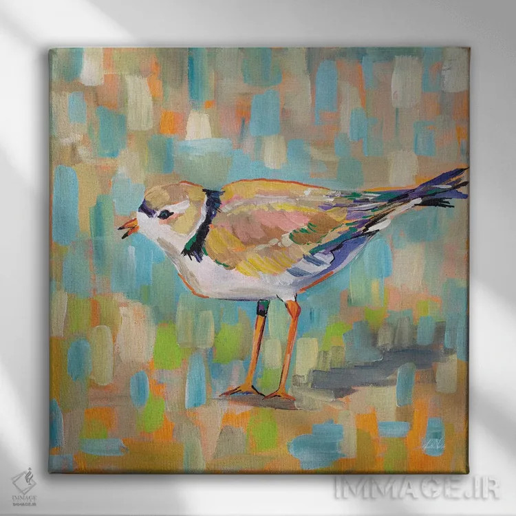 تابلو دکوراتیو چکاوک ساحلی IV اثر ژانت ورتنتس - نمای روبهرو روی دیوار