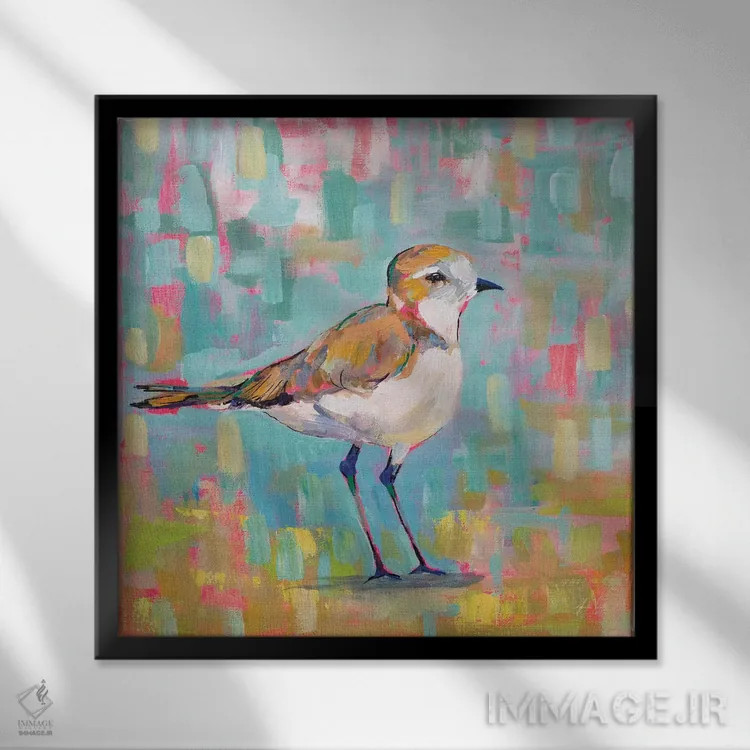 تابلو دکوراتیو چکاوک ساحلی III اثر ژانت ورتنتس - نمای قابدار مشکی