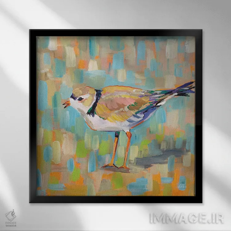 تابلو دکوراتیو چکاوک ساحلی IV اثر ژانت ورتنتس - نمای قابدار مشکی