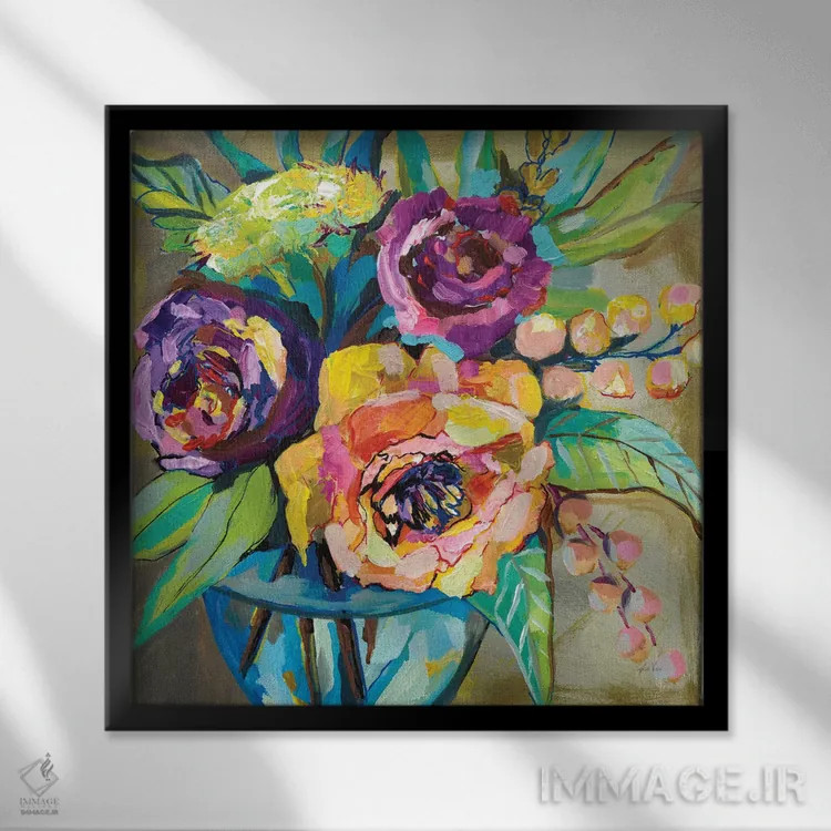 تابلو دکوراتیو استراحت قهوه اثر ژانت ورتنتس - نمای قابدار مشکی