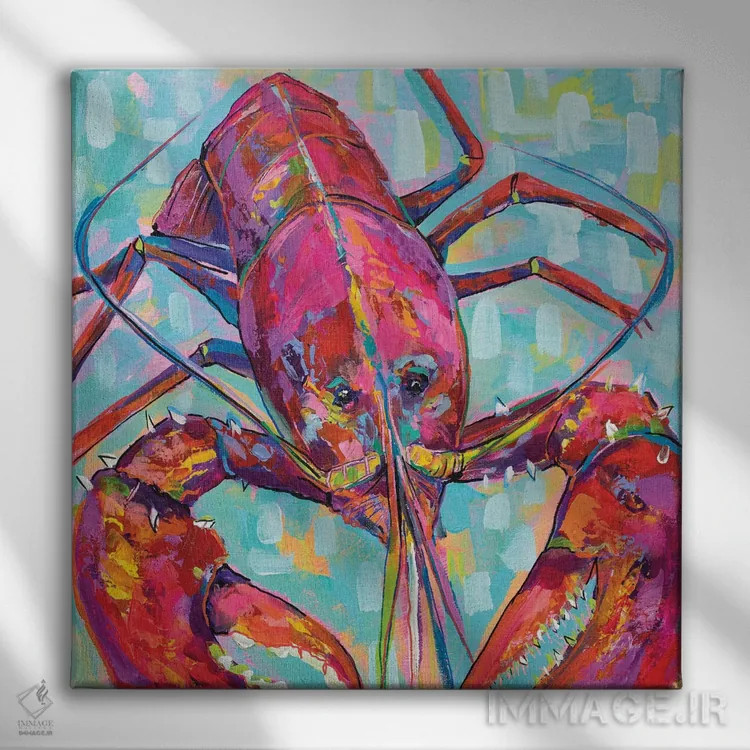 تابلو دکوراتیو لابستر لیلی III اثر ژانت ورتنتس - نمای روبهرو روی دیوار