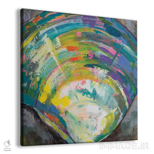 تابلو انتزاعی کوهاگ لیلی اثر ژانت ورتنتس - نمای پرسپکتیو محصول