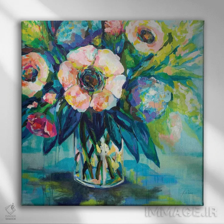 تابلو دکوراتیو درخشش و شادابی اثر ژانت ورتنتس - نمای روبهرو روی دیوار