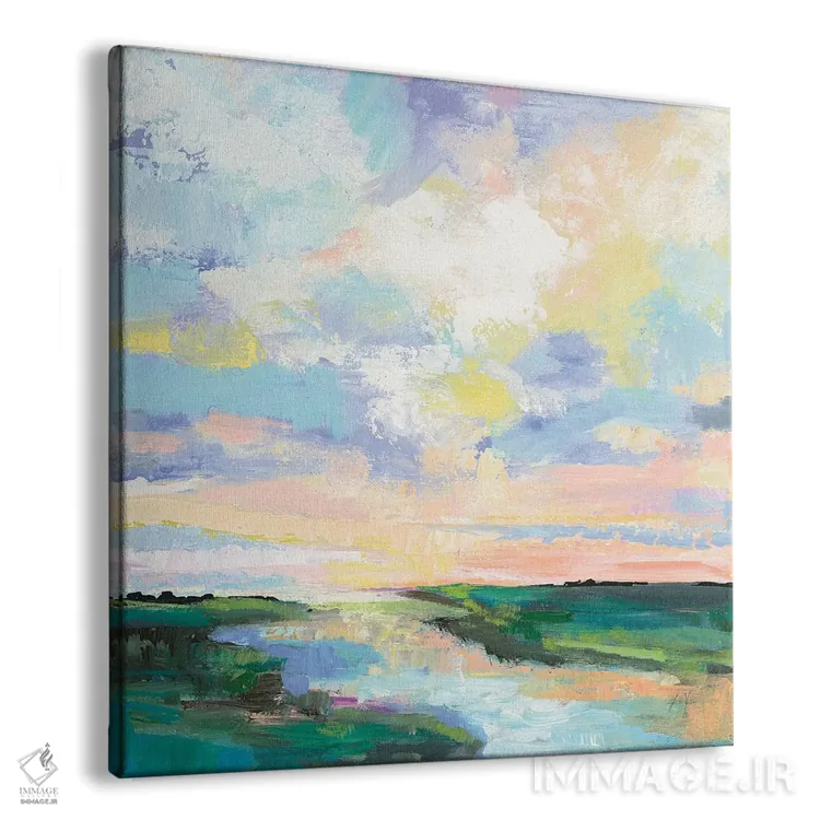 تابلو انتزاعی اسرارآمیز اثر ژانت ورتنتس - نمای پرسپکتیو محصول