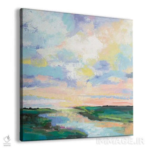 تابلو انتزاعی اسرارآمیز اثر ژانت ورتنتس - نمای پرسپکتیو محصول