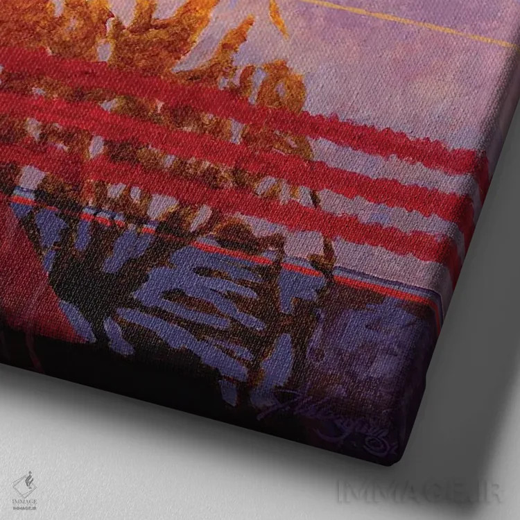 تابلو دکوراتیو دو پر اثر جو ولاسکز - نمای نزدیک بافت بوم