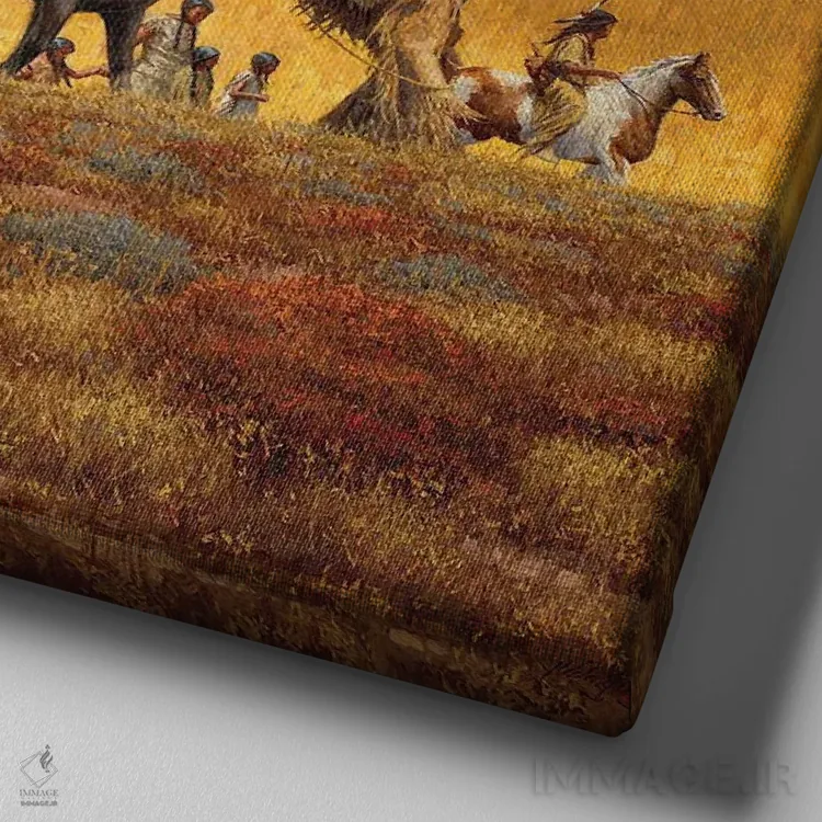 تابلو دکوراتیو راه نیاکان آن ها اثر جو ولاسکز - نمای نزدیک بافت بوم