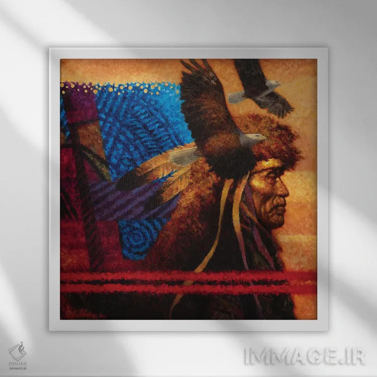 تابلو فرش اثر جو ولاسکز - نمای قابدار سفید