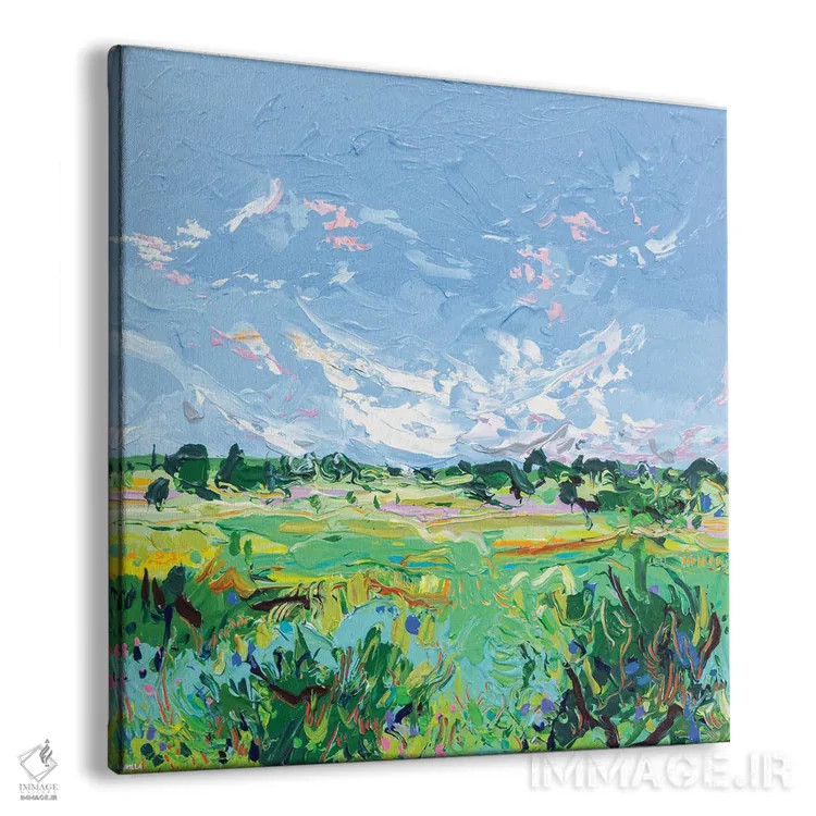 تابلو انتزاعی چشم انداز مزرعه ۸ اثر جوزف ویلانوا - نمای پرسپکتیو محصول