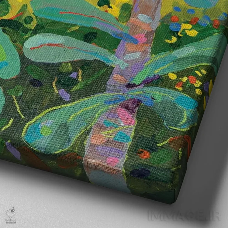 تابلو دکوراتیو بنکسیا ساحلی ۹ اثر جوزف ویلانوا - نمای نزدیک بافت بوم