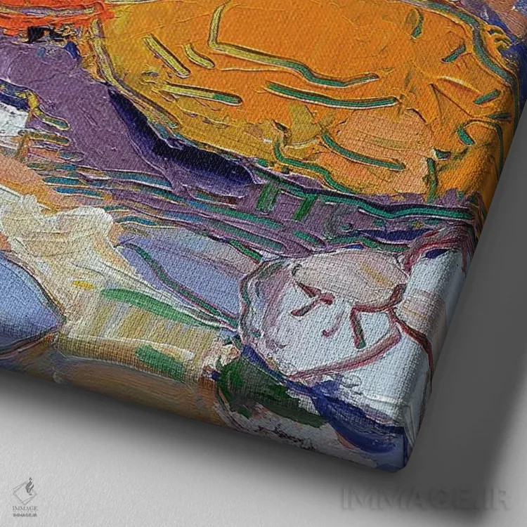 تابلو دکوراتیو دسته اثر جوزف ویلانوا - نمای نزدیک بافت بوم