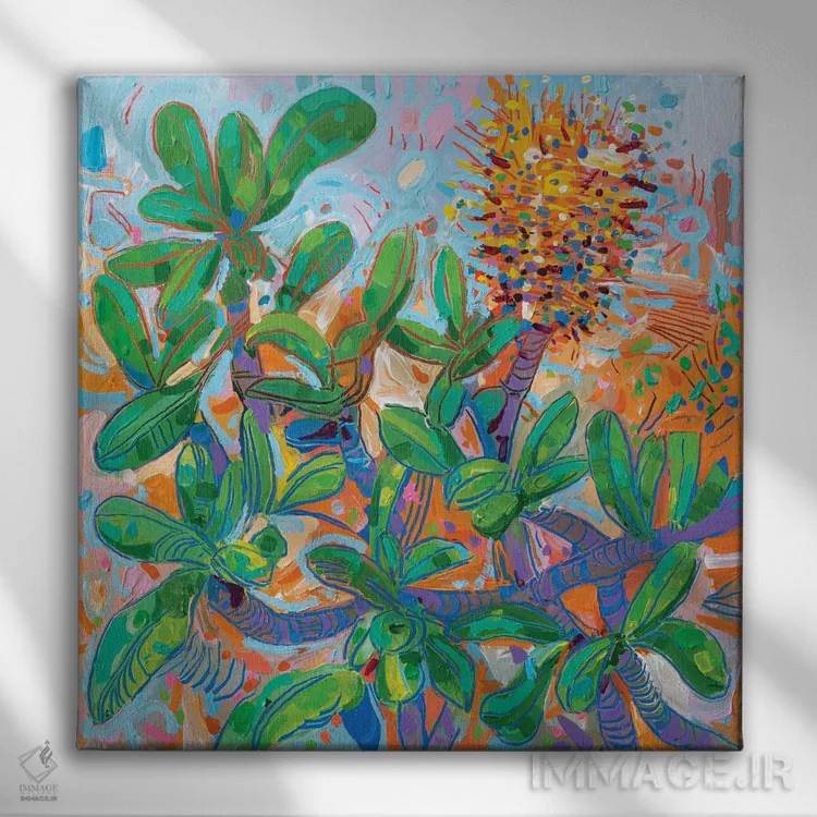 تابلو دکوراتیو بنکسیا اینتگریفولیا ۴ اثر جوزف ویلانوا - نمای روبهرو روی دیوار