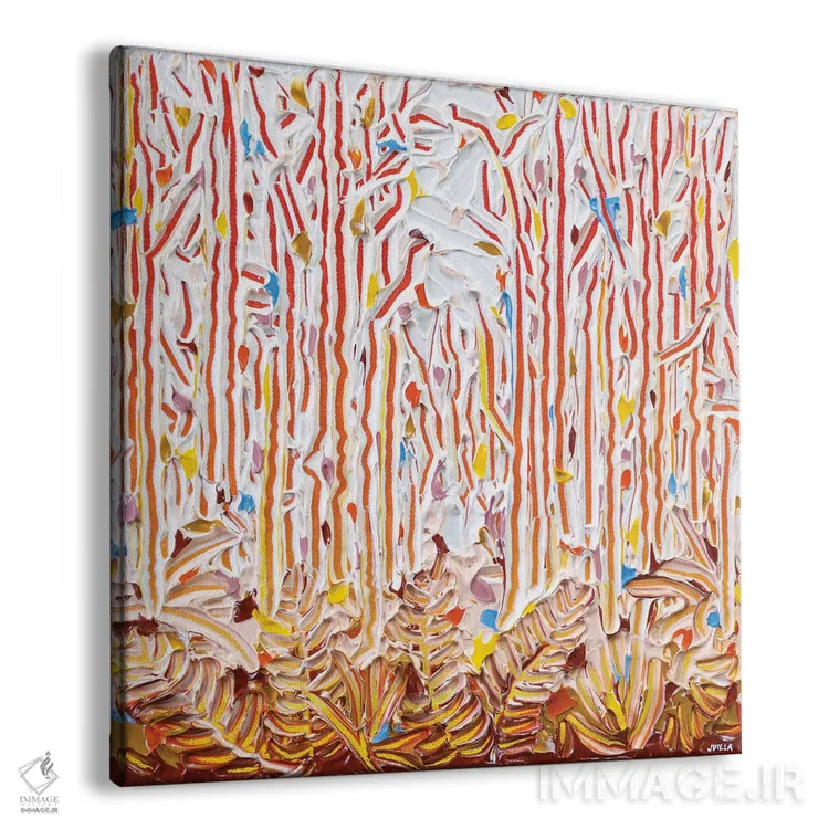 تابلو انتزاعی نور از میان بوته زار ۴۳ اثر جوزف ویلانوا - نمای پرسپکتیو محصول