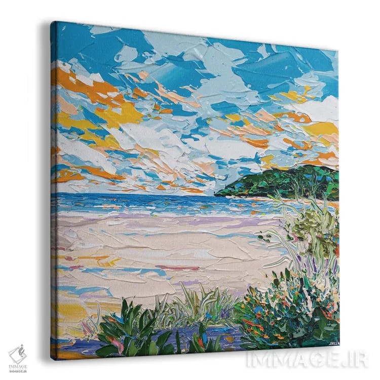 تابلو انتزاعی ساحل لورن ۳ اثر جوزف ویلانوا - نمای پرسپکتیو محصول