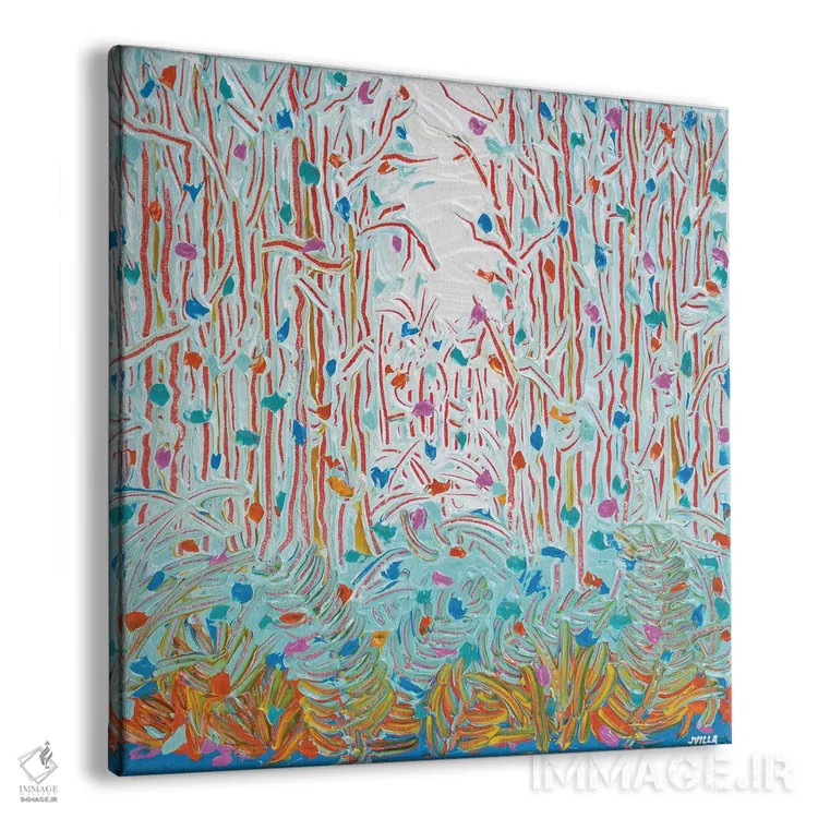 تابلو انتزاعی نور از میان بوته زار ۴۹ اثر جوزف ویلانوا - نمای پرسپکتیو محصول