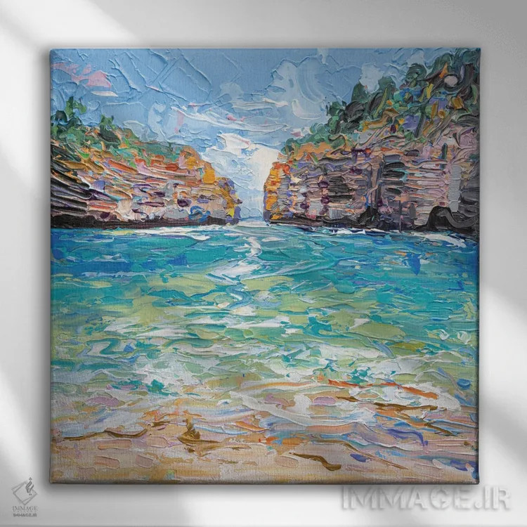 تابلو انتزاعی تنگه لاک آرد اثر جوزف ویلانوا - نمای روبهرو روی دیوار