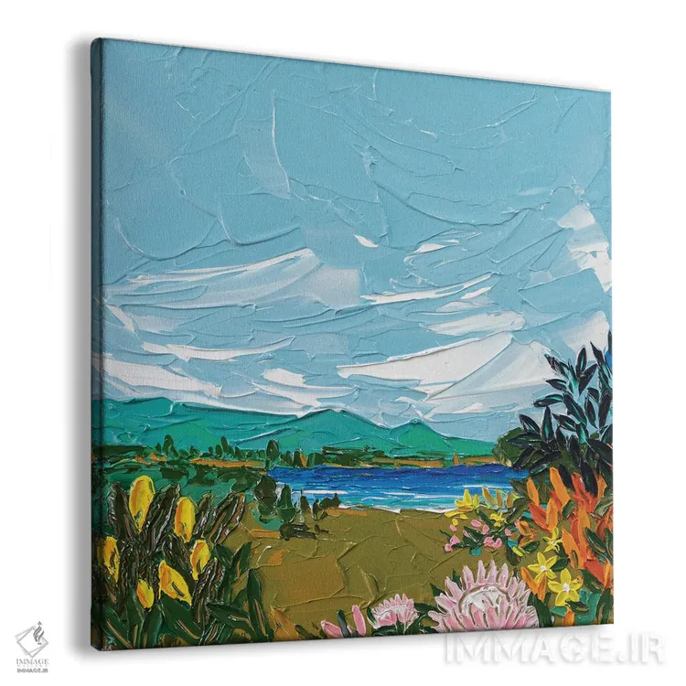 تابلو انتزاعی تکه ای از بهشت ۵ اثر جوزف ویلانوا - نمای پرسپکتیو محصول