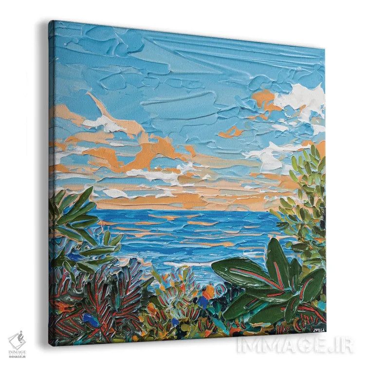 تابلو انتزاعی منظره دریا ۸ اثر جوزف ویلانوا - نمای پرسپکتیو محصول