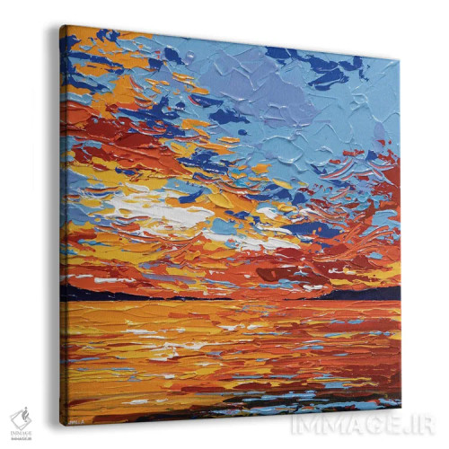 تابلو انتزاعی دریای غروب III اثر جوزف ویلانوا - نمای پرسپکتیو محصول