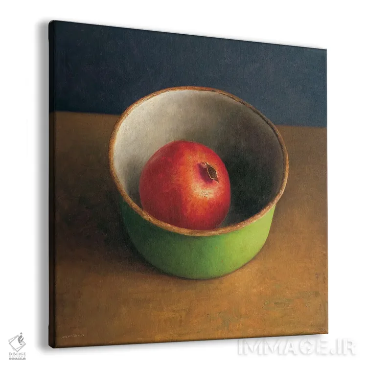 تابلو دکوراتیو کاسه سبز ۲ اثر ژوس فان ریسویک - نمای پرسپکتیو محصول