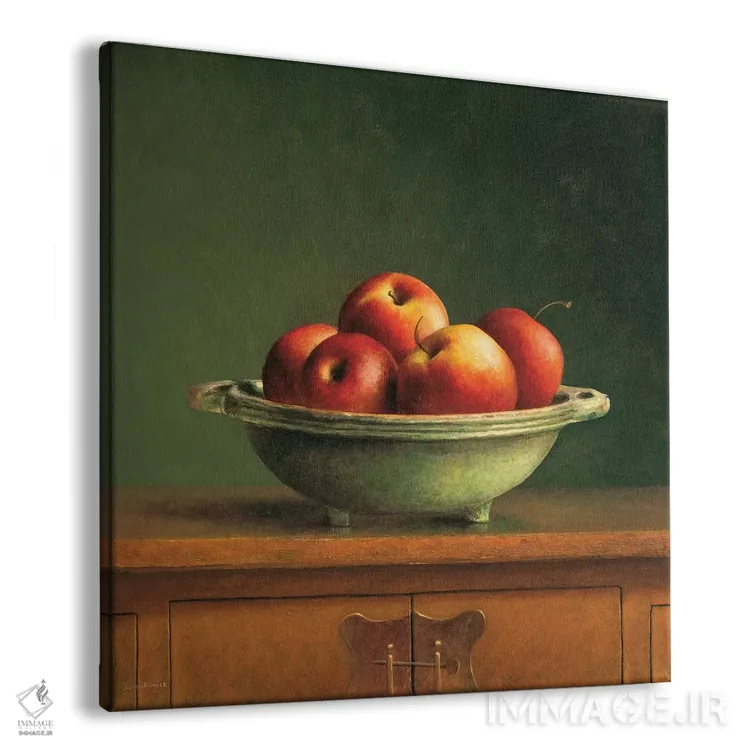 تابلو دکوراتیو سیب ها اثر ژوس فان ریسویک - نمای پرسپکتیو محصول