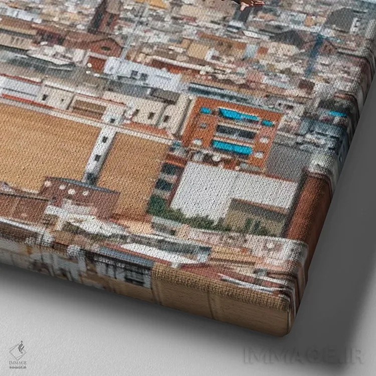 تابلو دکوراتیو غواصان بارسلونا اثر جیمز وودیکا - نمای نزدیک بافت بوم