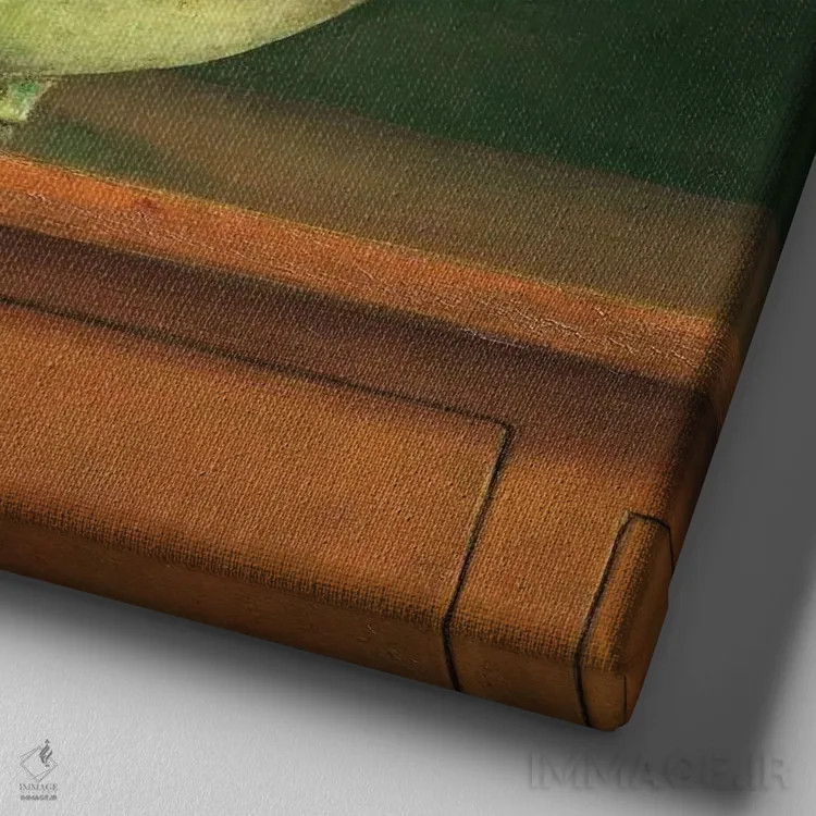 تابلو دکوراتیو سیب ها اثر ژوس فان ریسویک - نمای نزدیک بافت بوم