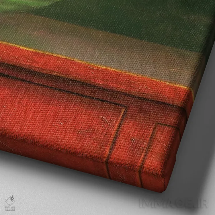 تابلو دکوراتیو گلابی ها اثر ژوس فان ریسویک - نمای نزدیک بافت بوم