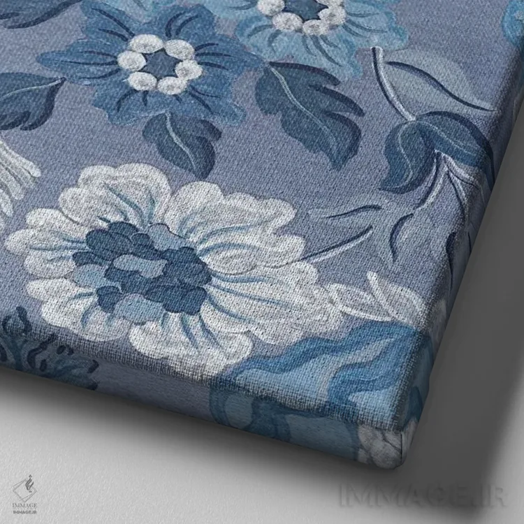 تابلو مدرن آنا بلو ۱ اثر جکی ون توبل - نمای نزدیک بافت بوم