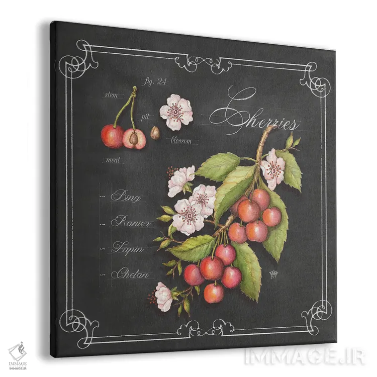 تابلو دکوراتیو گیلاس ها اثر جکی ون توبل - نمای پرسپکتیو محصول