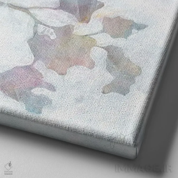 تابلو دکوراتیو شاخه زنی ۱ اثر جکی ون توبل - نمای نزدیک بافت بوم