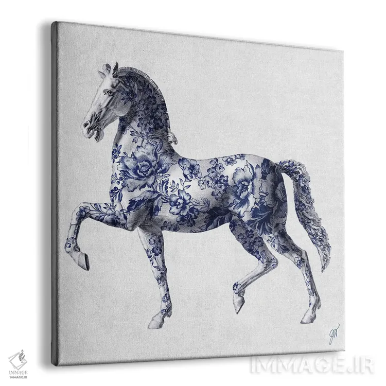 تابلو مدرن اسب اصیل چینی I اثر جکی ون توبل - نمای پرسپکتیو محصول