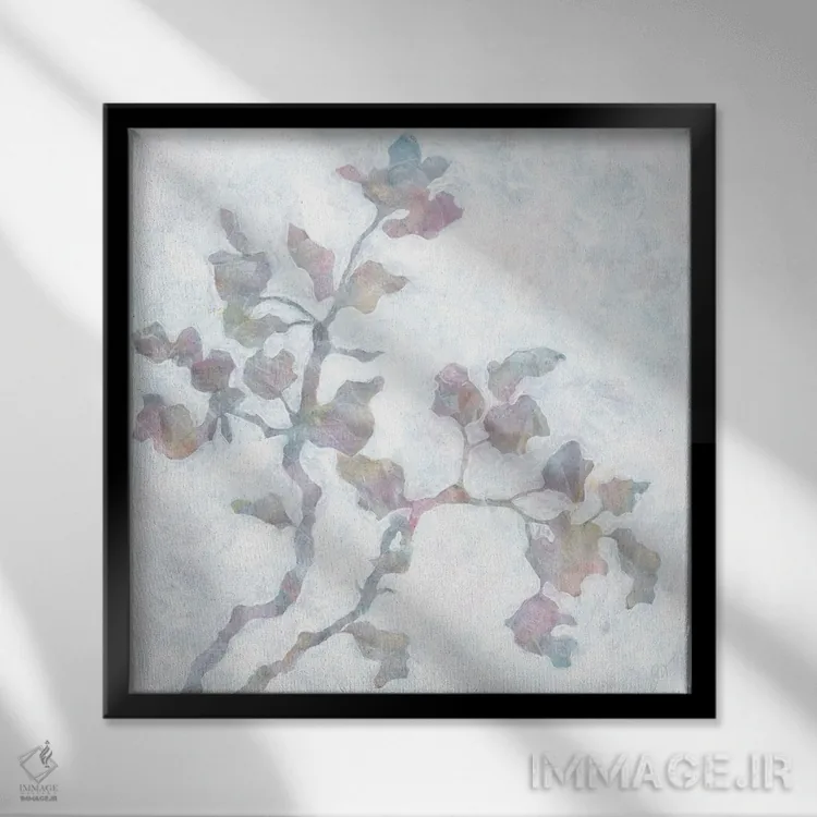 تابلو دکوراتیو شاخه زنی ۱ اثر جکی ون توبل - نمای قابدار مشکی