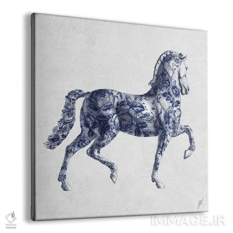 تابلو مدرن اسب اصیل چینی II اثر جکی ون توبل - نمای پرسپکتیو محصول