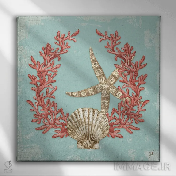 تابلو دکوراتیو تاج مرجانی I اثر جکی ون توبل - نمای روبهرو روی دیوار