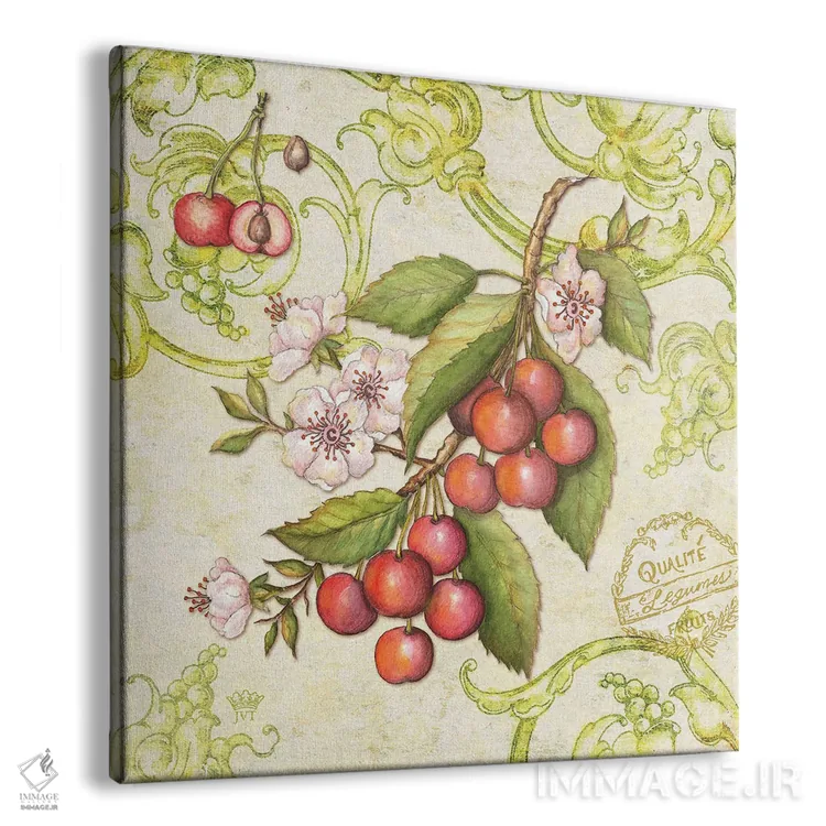 تابلو دکوراتیو گیلاس بازار کشاورزان اثر جکی ون توبل - نمای پرسپکتیو محصول