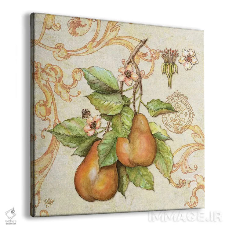 تابلو دکوراتیو گلابی بازار کشاورزان اثر جکی ون توبل - نمای پرسپکتیو محصول