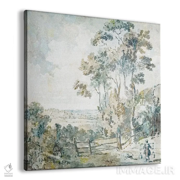 تابلو دکوراتیو مه پاییزی اثر جکی ون توبل - نمای پرسپکتیو محصول