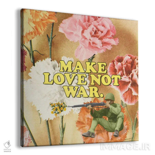تابلو دکوراتیو عشق بورزید نه جنگ اثر جولیا والک - نمای پرسپکتیو محصول