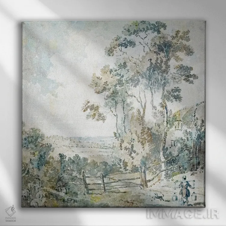 تابلو دکوراتیو مه پاییزی اثر جکی ون توبل - نمای روبهرو روی دیوار