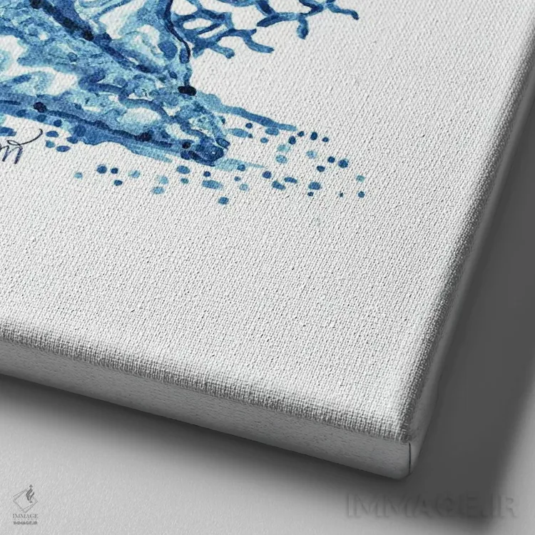 تابلو دکوراتیو دسته گل صدفی II اثر جکی ون توبل - نمای نزدیک بافت بوم