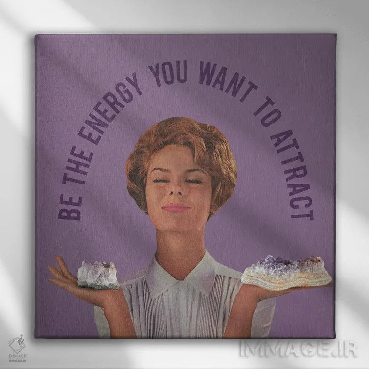 تابلو دکوراتیو انرژی باش اثر جولیا والک - نمای روبهرو روی دیوار