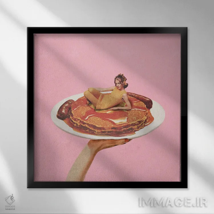 تابلو دکوراتیو دسته کوتاه اثر جولیا والک - نمای قابدار مشکی