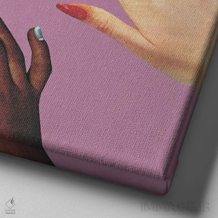 تابلو دکوراتیو همه ما دنبال چیزی هستیم اثر جولیا والک - نمای نزدیک بافت بوم