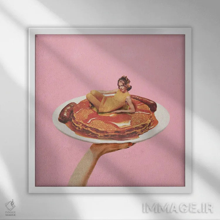 تابلو دکوراتیو دسته کوتاه اثر جولیا والک - نمای قابدار سفید